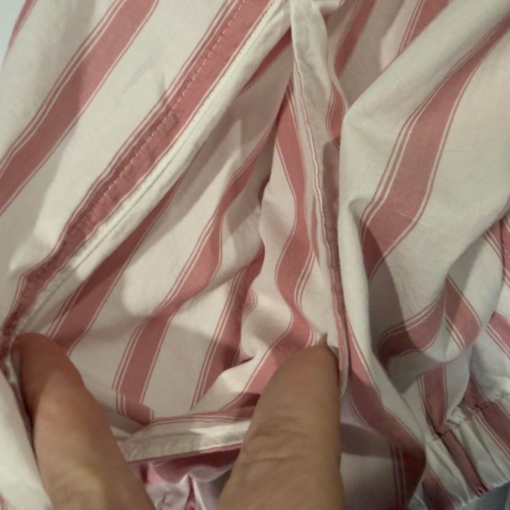 J. Crew Pink White Stripe Pajama Pants Lounge Sleepwear Women's XXL Elastic - Picture 7 of 7
